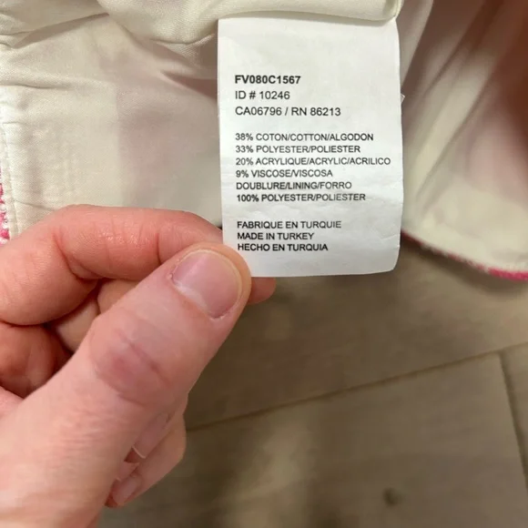 Tristan Pink and Cream Checkered Pencil Skirt - Picture 5 of 6